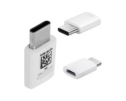 Univerzális adapter MicroUSB > Type (USB-C) (microUSB - Type-C, OTG, adatátvitel és töltés) fehér